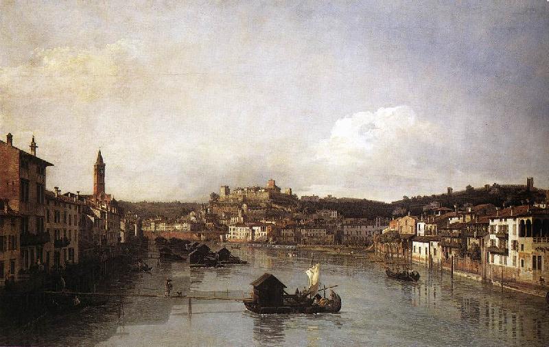 Bernardo Bellotto View of Verona and the River Adige from the Ponte Nuovo